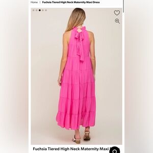 Bright pink maternity dress- worn once for a few hours.